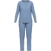 Tom Tailor Schlafanzug "Charlotte" 2 tlg. Langarm, Rundhalsausschnitt, gepunktet, basic, Baumwolle