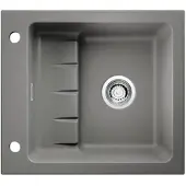 NABER 1091004 Einbauspüle PickUP E mit Premium-Drehexzentergarnitur, ab 600 mm Schrankbreite, Keramik, Lava