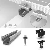 K2 Systems MultiRail Set auf Trapez Schrägdach für 4 Module