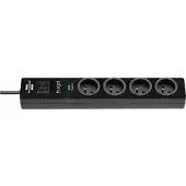Brennenstuhl 4-Sekunden-Plugboard mit Netzschalter