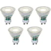 LUEDD 5er-Set GU10 50mm Dimmbare LED-Lampen Klar 2,5W 450 lm 4000K