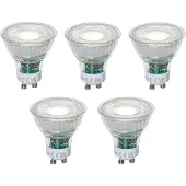LUEDD 5er-Set GU10 50mm Dimmbare LED-Lampen Klar 2,5W 450 lm 6500K
