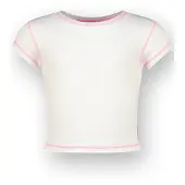 Vingino T-Shirt Basic-Crop Rib Tee Mädchen Weiß 152