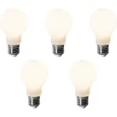 LUEDD 5er-Set E27 Dimmbare LED-Glühbirnen A60 Opal 7W 806 lm 3000K