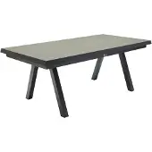 LC Garden Vivera Ausziehtisch aus pulverbeschichtetem Aluminium, wetterfest, UV-beständig