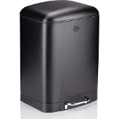 Dirt Devil Tretmülleimer 6L – Mülleimer Küche mit Soft Close – Abfalleimer aus Edelstahl – Herausnehmbarer Inneneimer – Küchenmülleimer 23 x 22,5 x 32,5 CM – Schwarz