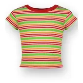 Vingino T-Shirt Icon-fancy stripe rib tee Mädchen Rot 152