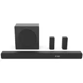 Hisense 5.1 CH Soundbar, 580 W, 5.1 Kanäle, 580 W, DTS:X, Dolby Atmos, 80 W, 180 W, Aktiver Subwoofer