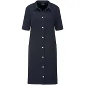 Goldner Jerseykleid "Polokleid in maritimen Look" stretchbequeme Jerseyware