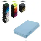 EXKLUSIV HEIMTEXTIL Doppelpack Jersey Spannbettlaken 180 - 200 x 200 cm Hellblau