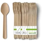 Greenbox - Teel√∂ffel aus Papier 11,5 cm, braun, 100 St.