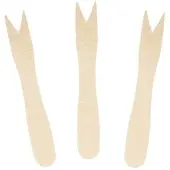 Daybays 500000 Stk. Holz Pommesgabel Mini 85 mm Geschmacks- und Geruchsneutral