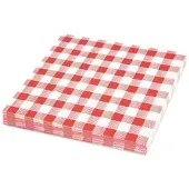 VEPATIM 2000x Servietten Prägeservietten 33 x 33 cm 1-lagig KARO rot