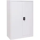 Mendler Aktenschrank HWC-H17, Stahlschrank Büroschrank Schrank, 2 Türen abschließbar Metall ~ 140x90x40cm we