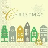 Mank Tissue Serviette Julika, 40x40 cm, 100 Stück - - Weihnachtsserviette