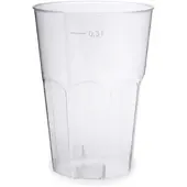 VEPATIM 60x Einweg-Cocktailglas 300ml mit Eichstrichen PS transparent glasklar