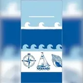 Mank Besteckservietten Airlaid Maritim, 40 x 40 cm, 75 Stück - Bestecktaschen