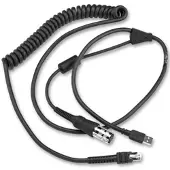 Zebra Technologies CABLE - USB, RS232 in.Yin. POWER STEALER, 9FT COILED, DS3600 TO VC5090, -30C