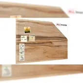 Allboards Korktafel mit Druckmotiv EXOTISCHES HOLZ, 90×60 cm Holzrahmen