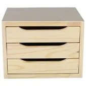 Wellhome Schubladenschrank mit 3 Schubladen 39x30x29,5cm