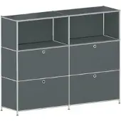 Viasit Highboard »System 4« breit grau, 152.9x118.1x40.4 cm