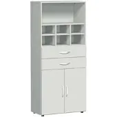 Geramöbel Mehrzweckschrank »New York« grau, 80x181x42 cm