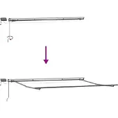 vidaXL Ausziehbare Markise Mehrfarbig 450 x 350 cm Stoff und Aluminium
