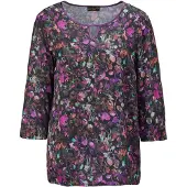 Goldner Druckbluse "Seidig fließende Druckbluse" Ohne