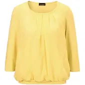 Goldner Kurzarmbluse "Chiffon-Shirt mit 3/4-Arm, Rundhals" keine/nicht relevant