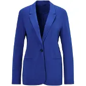 Goldner Jackenblazer "Damenblazer mit Reverskragen und Paspeltaschen" mit formgebenden Teilungsnähte