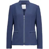 Goldner Jackenblazer "Kurzgröße Trageangenehmer Struktur-Jerseyblazer" Hübsche Kragenlösung