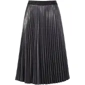 Goldner Plisseerock "Plisseerock im Metallic Look" Metallisches Garn