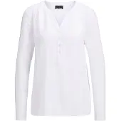 Goldner Schlupfbluse "Elegante Viskosebluse mit V-Ausschnitt" Knopfleiste