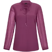 Goldner Chiffonbluse "Elegante Jersey-Bluse mit Rundhals" Gummibund