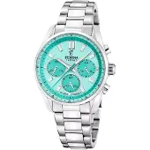 Festina F20753/3 Unisex-Uhr Boyfriend Chronograph Stahl/Türkis