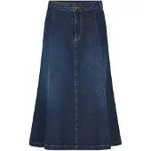 Goldner Jeansrock "Bequemer Denim-Rock mit Formbund" Leicht ausgestellt für schönen Schwung