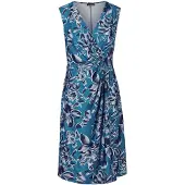 Goldner "Kleid in Wickeloptik" Dekorative Nähte