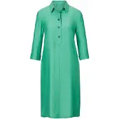 Goldner Sommerkleid "Kleid mit Hemdkragen" Nahttaschen Knöpfe