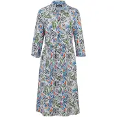 Goldner Sommerkleid "Blusenkleid mit Hemdkragen" Eingrifftaschen Taillenabtrennung