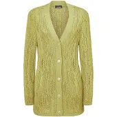 Goldner Strickjacke "Kurzgröße Strickjacke mit Knöpfen" Knopf