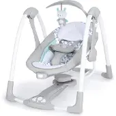 Ingenuity Kompakte Babyschaukel, leiser Motor, 12 Melodien, automatische Schaukelfunktion Raylan