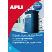 Agipa Wetterfeste Folien-Etiketten, 99,1 x 57 mm, weiá
