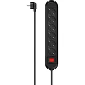 Hama Steckdosenleiste 6-fach, Schalter, 1,5 m, Schwarz