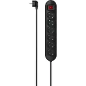 Hama Steckdosenleiste 6-fach, Schalter, 1,4 m, Schwarz