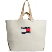 Tommy Hilfiger Handtasche Tjw Wave Flag Med Tote AW0AW18466 Beige