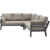 LC Garden Avena Speiseloungeset 3-tlg. Anthrazit/Braun