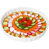 MamboCat Veggi Quicheform Ø28cm rund weiß aus Porzellan – 24302053 ****Vorpackplatz: REIHE 42.5///PLATZ 15