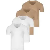 Ragman Unterhemd / Shirt Kurzarm Basic in Weiß / beige | Gr.: XL