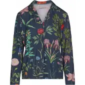 Essenza Pyjama Shirt Damen Elodie Marigold Slate Grey-XL