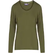 Essenza Pyjama Shirt Luyza Uni Damen Moss-L